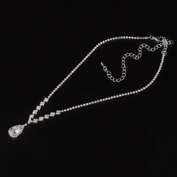 Metal Water Droplets Bridal Jewelry Sets