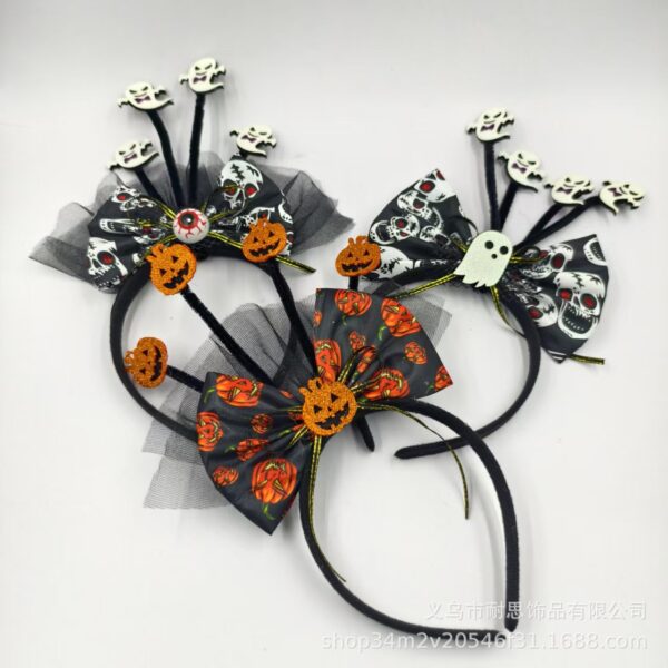 oly-53e6a43d14091a02e406c5b909869b3b Wholesale Pumpkin Ghost Bow Headband