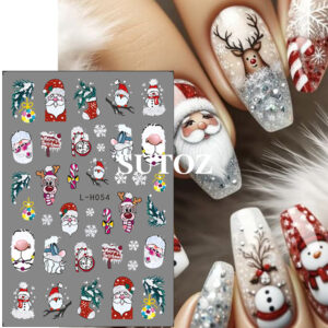 Wholesale Cartoon 3D Christmas nail art stickers