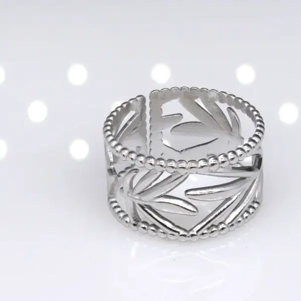 Wholesale Retro Solid Color Titanium Steel Plating Open Ring 1 Piece