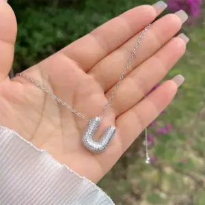 Silver / 45CM+5CM / U