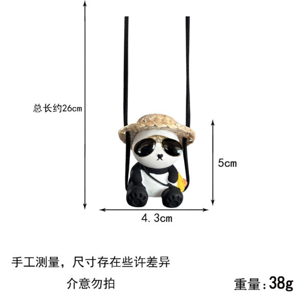 oly-53ebfb0896dc4ca2a4507691c699dbeb Wholesale Straw hat, sunglasses and panda car decoration pendant