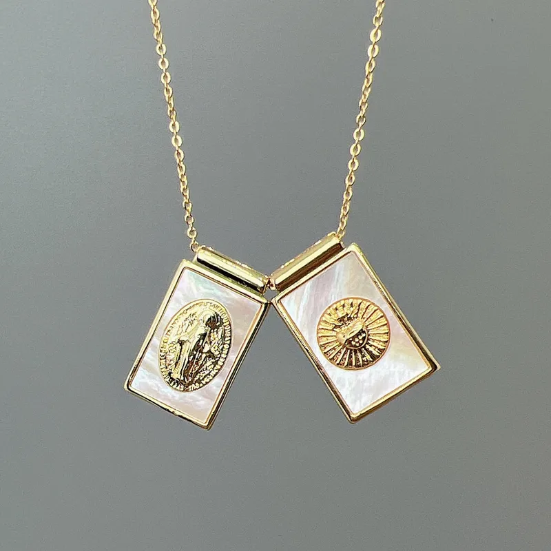 Wholesale Simple Style Classic Style Round Copper Plating Gold Plated Pendant Necklace