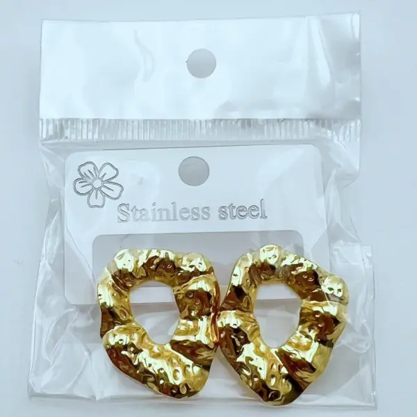 Wholesale Lomi Stylish Oil Pressed Stainless Steel Starfish Earrings Personality Exaggerated Design Vintage Fashion