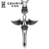 oly-53f7f411cd9484f0abec14bf1f8a5686 Wholesale Temu creative angel and devil necklace men's retro fashion jewelry sply
