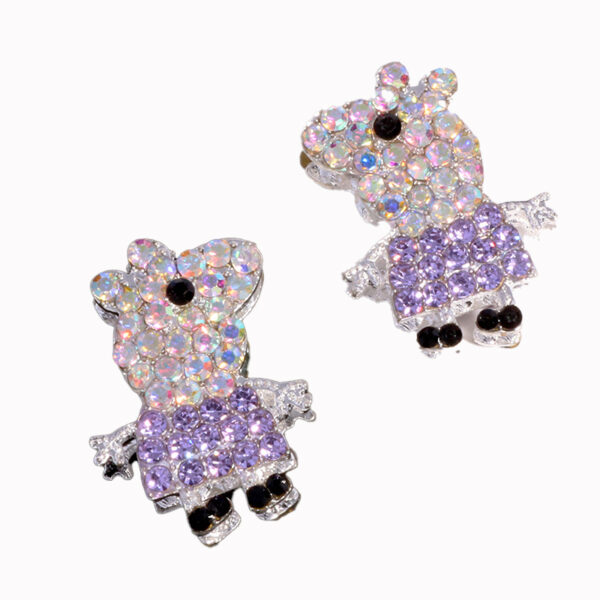 Wholesale Three-Dimensional Double-Sided Peppa Pig Four-Hole Loose Beads DIY Beaded Mobile Phone Key Chain Necklace Bag Chain Accessories