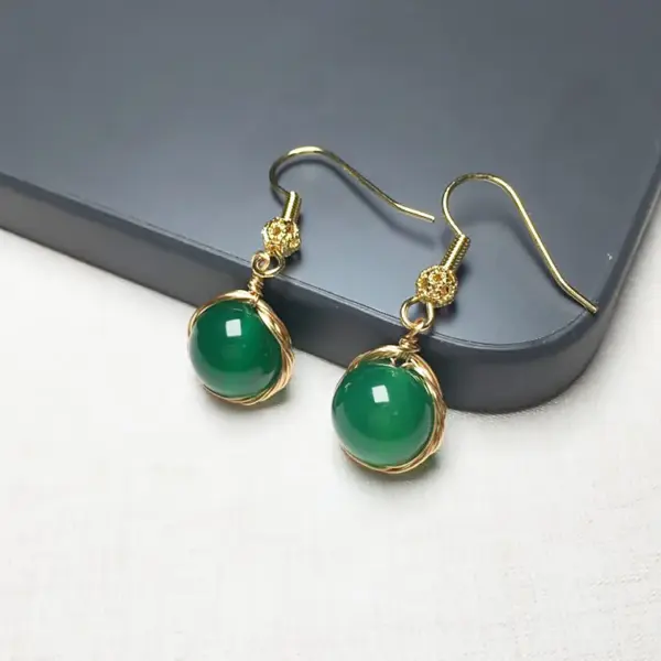 Wholesale 1 Pair Ethnic Style Geometric Copper Inlay Crystal Freshwater Pearl 18k Gold Plated Drop Earrings