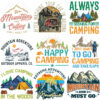 Wholesale Mountain landscape letter heat transfer pattern