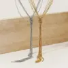 Wholesale PVD Coated Real Gold Plated 16K Gold White Gold Plated Geometric 304 Stainless Steel Exaggerated Modern Style Waterproof Non Tarnish 304 Stainless Steel Sweater Chain