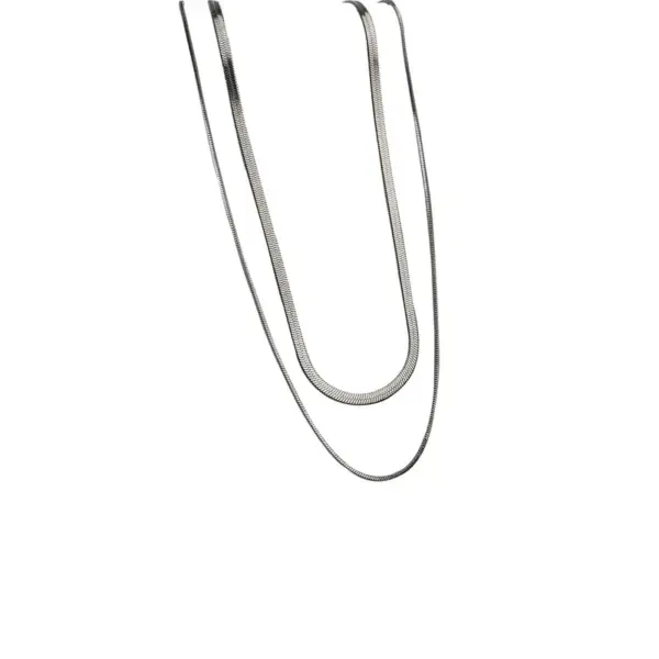 Wholesale Vintage Snake Bone Chain Stacking Titanium Steel Necklace Wholesale