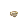 Fashion Round Heart Shape Copper Zircon Rings In Bulk