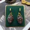 1 Pair Retro Strawberry Alloy Plating Inlay Pearl Women's Drop Earrings