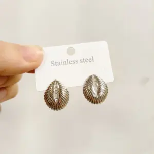 Steel Color Earrings 106 / 18k