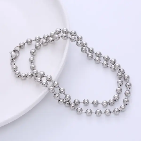 Wholesale Jewelry Fashion Solid Color 304 Stainless Steel Stainless Steel Necklaces