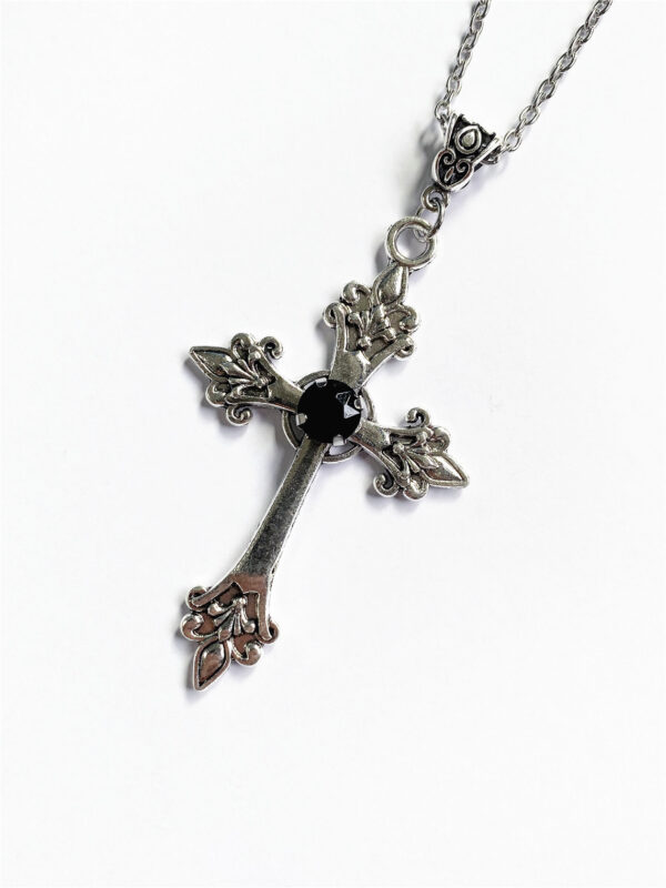 Wholesale Large Cross Pendant Jewelry Necklace Silver Tone Gothic Jewelry Fashion Charm Statement Women Gift