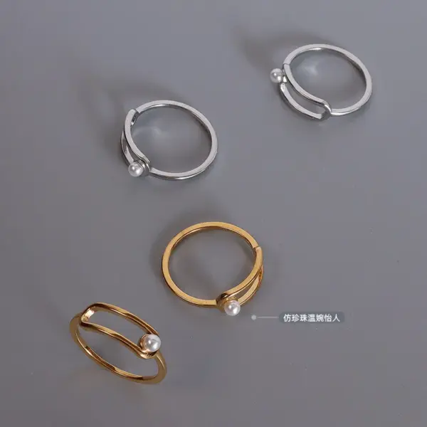 Wholesale PVD Coated Real Gold Plated 18K Gold Geometric 304 Stainless Steel Fashion Waterproof Non Tarnish