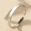 Wholesale PVD Coated Real Gold Plated Solid Color Titanium Steel Simple Style Waterproof Non Tarnish Open Ring