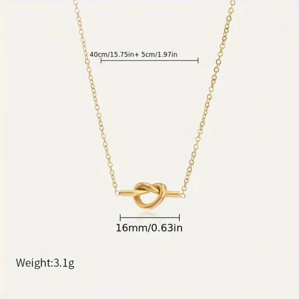 Wholesale Jewelry Casual Simple Style Streetwear Knot 201 Stainless Steel Pendant Necklace