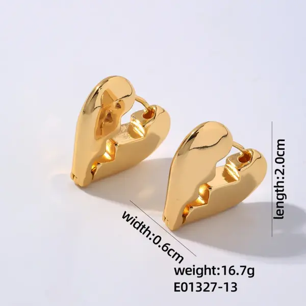 1 Pair Simple Style Geometric Plating Copper Hoop Earrings Drop Earrings