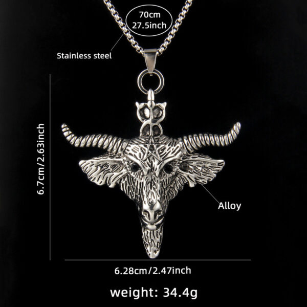 Wholesale Diablo series European and American hip-hop cross-border best selling Bull Demon King hanging chain retro domineering bull head stainless steel necklace