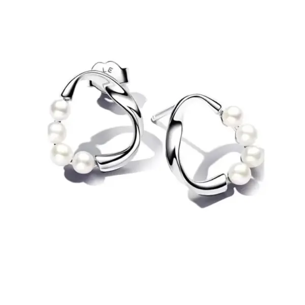 Wholesale Geometric Earrings Gold Silver Plated Stud Earrings Pearl Starfish Fashion Luxury Gift Elegant Romantic Simple Exquisite Zircon