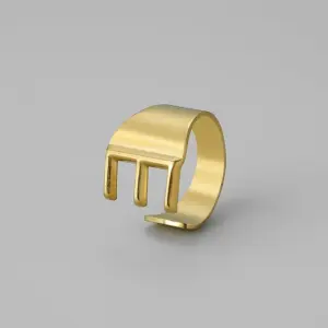 Gold E Open Ring J382-5 / Adjustable Opening