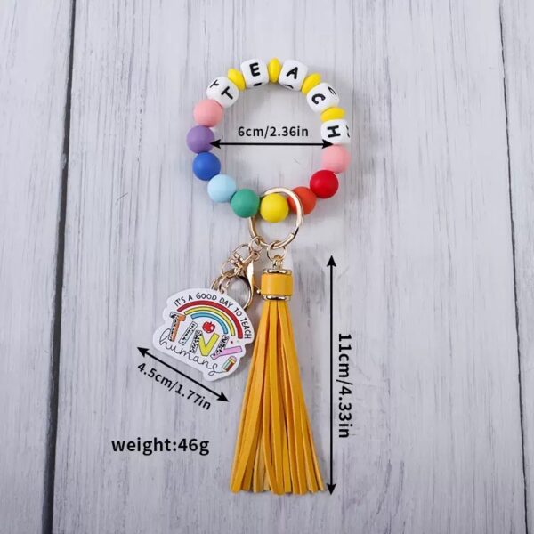 oly-5439f121cd6f8c170dcc90480e03924c Wholesale Teacher's Day jewelry silicone bead keychain
