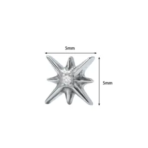 Octagonal Star Silver / 1.2x8mm M0.9