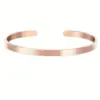 304 Stainless Steel Solid Color PVD Coated 18K Real Gold Plated Vacation Classic Style Waterproof Non Tarnish Plating Bangle
