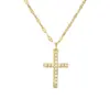 Wholesale PVD Coated Cross Tree Stainless Steel Copper Casual Simple Style Waterproof Non Tarnish Titanium Steel Pendant Necklace