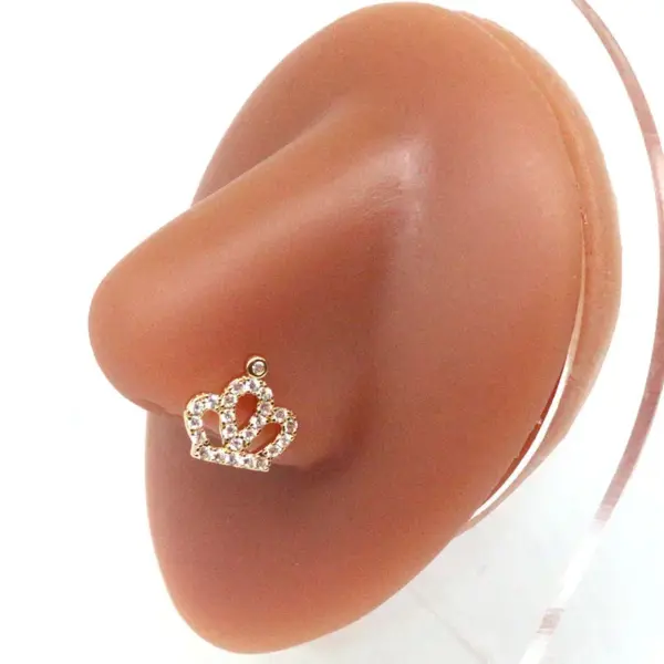 Wholesale Simple Style Butterfly Stainless Steel Plating Inlay Zircon Nose Ring Nose Pin