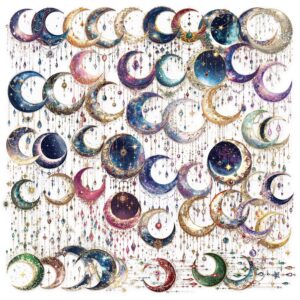 Wholesale 50 Sheds Transparent Cartoon Fantasy Galaxy Sticker Pack Waterproof Transparent PET Hand Account Material Decorative Guitar Notebook