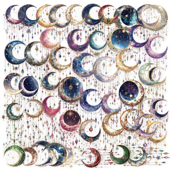 oly-543f3b4880426d754febdb628fa2c28d Wholesale 50 Sheds Transparent Cartoon Fantasy Galaxy Sticker Pack Waterproof Transparent PET Hand Account Material Decorative Guitar Notebook