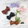 Wholesale Leather bow hair accessories hairpin girls' hairpin