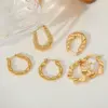 Wholesale 1 Pair Casual Elegant Geometric 304 Stainless Steel 18K Gold Plated Ear Studs