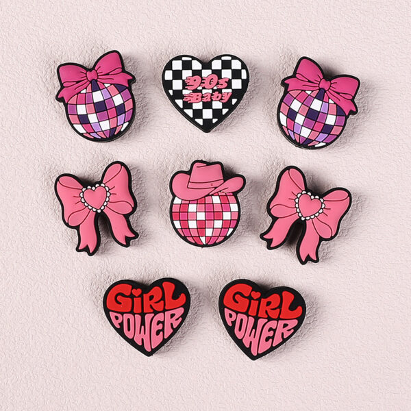 Wholesale Straight hole grid heart-shaped bead
