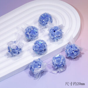 Blue flower bow flower ball