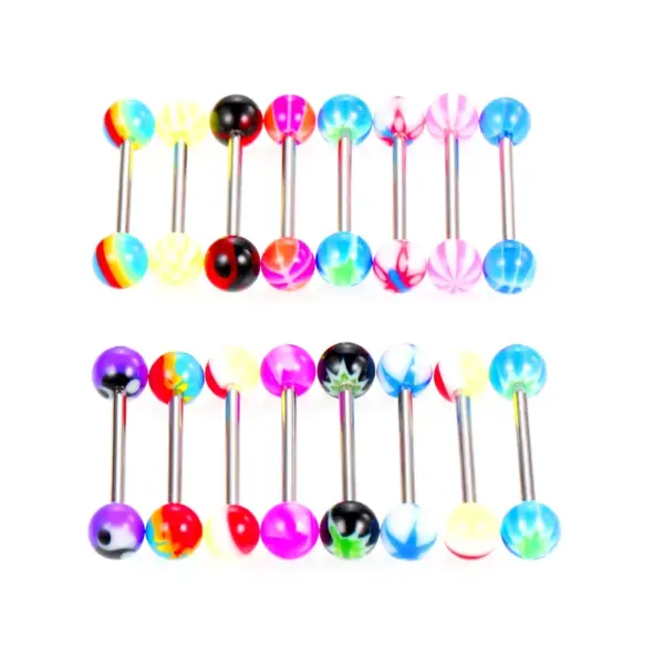 1 Piece Lip Rings Fashion Geometric Stainless Steel Arylic Polishing