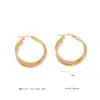 Wholesale PVD Coated 18K Gold Real Gold Plated C Shape Stainless Steel Commute Waterproof Non Tarnish Hoop Earrings Ear Studs