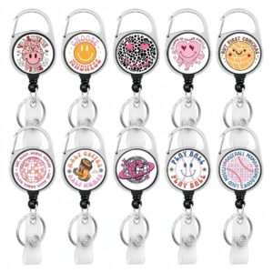 oly-546b94b72ecfb47c94173082ff8f3ceb Wholesale Cross-border small fresh flower drop glue patch zinc alloy retractable easy-to-pull nurse ID card badge clip ID buckle