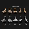 1 Piece Ear Cartilage Rings & Studs Simple Style Crown Butterfly 316L Stainless Steel Waterproof Non Tarnish Surgical Steel Zircon Water Plating Lip Rings Ear Cartilage Rings & Studs