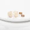 Wholesale PVD Coated 18K Gold Real Gold Plated Heart 304 Stainless Steel Simple Style Waterproof Non Tarnish Ear Studs