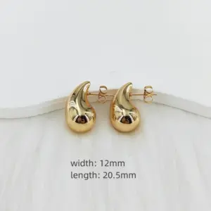 Gold / 12mm * 20.5mm / 1 Pair