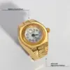 Wholesale Water Plating Clock Alloy Casual Simple Style Open Rings Rings