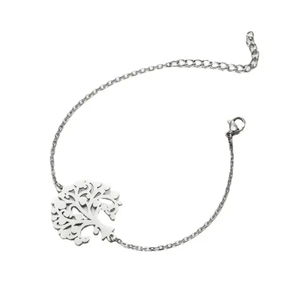 Wholesale PVD Coated 18K Gold Real Gold Plated Tree 201 Stainless Steel Modern Style Waterproof Non Tarnish 201 Stainless Steel Bracelets