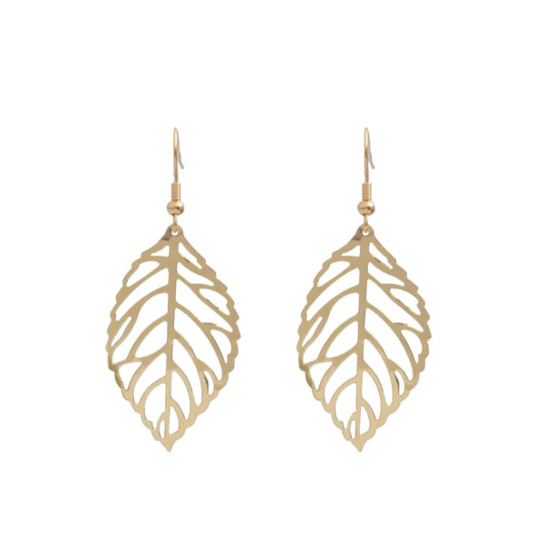 oly-549222405dd5afc9cb0fa6e172ce1b16 Wholesale E614 Yiwu factory direct creative fashion simple Mori metal leaf earrings earrings earrings