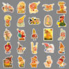 Wholesale 50pcs/pack Cute Cartoon Waterproof Decorative Water Bottle Phone Case Stickers OLY Exclusive
