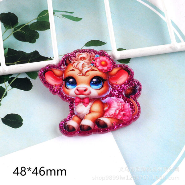 Wholesale Loose powder cartoon cute character and animal ornaments acrylic
