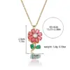 Wholesale Titanium Steel Flower Necklace Rotatable Fashion Trend Design Simple Unique Durable Women's Necklace Jewelry Multifunctional Quality