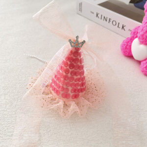 Sequin pink hat-hairpin